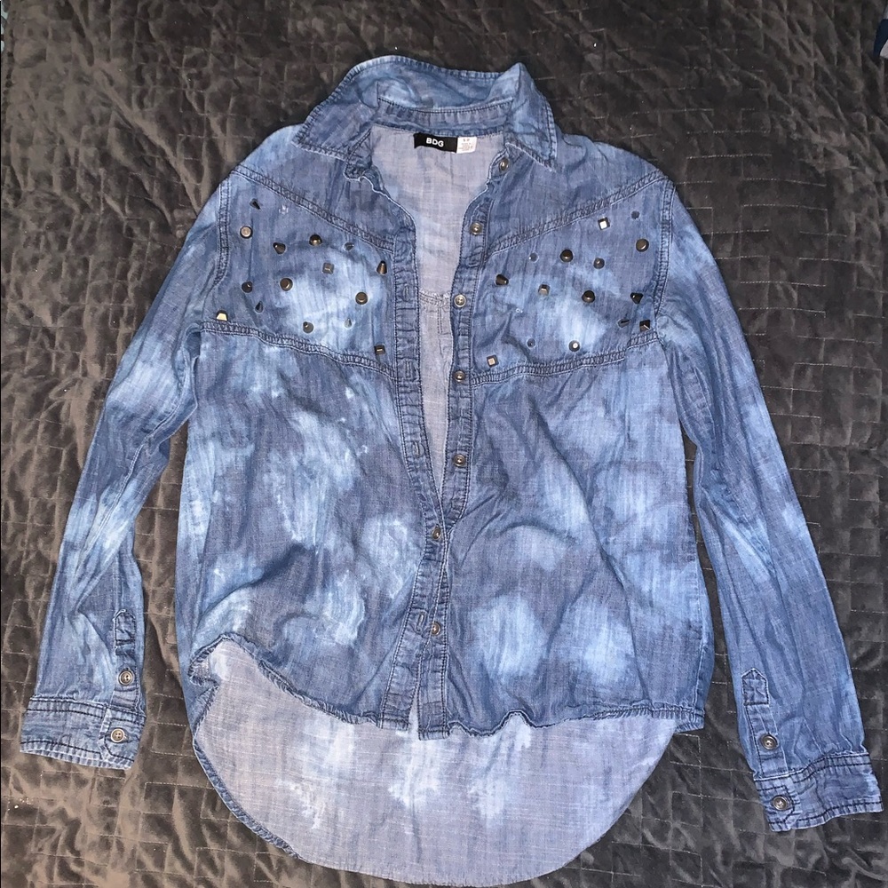 Urban Outfitters Denim Studded Shirt
